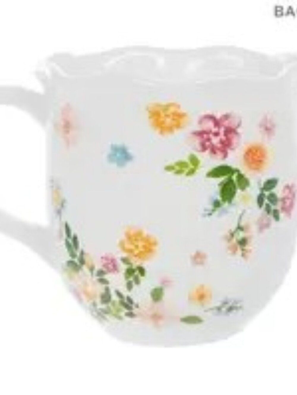 Floral Scalloped Mug